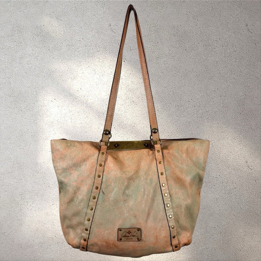Patricia Nash Large Leather Benvenuto Boho Western Distressed Boho Tote Bag
